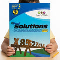 Math Problem of the Day (Solution Manual Level 3) — held by a young model